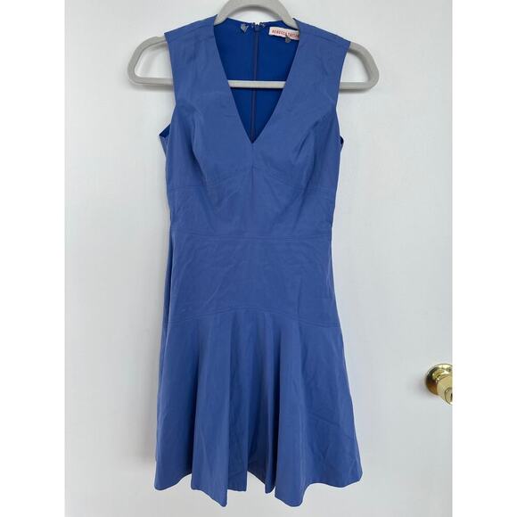 Rebecca Taylor Dress Seamed Drop Waist Fit and Flare Periwinkle Dress, Size 2 - Picture 1 of 8